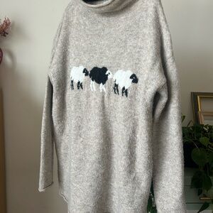 Cupcakes and Cashmere Sheep Motif Women's Sweater